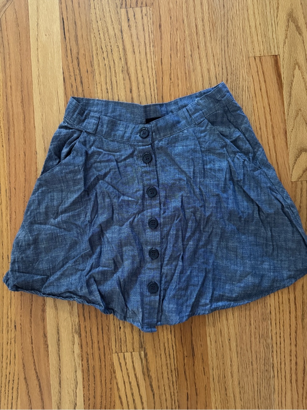 100% Cotton Heather Navy Mini Skirt